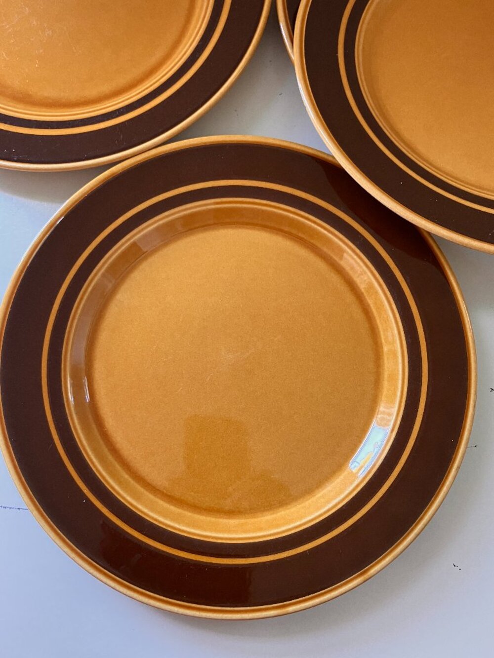 Vintage Kiln Craft 1970's Ironstone Dinner Plates Set of 4